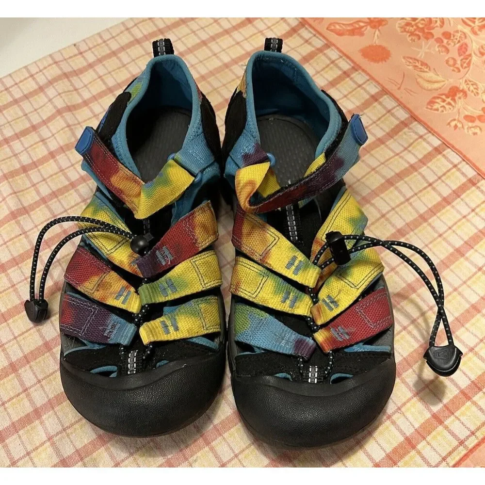 Keen‎ Rainbow Tie Dye Sandals Kids Youth Sz 4 Water Shoes Newport GUC